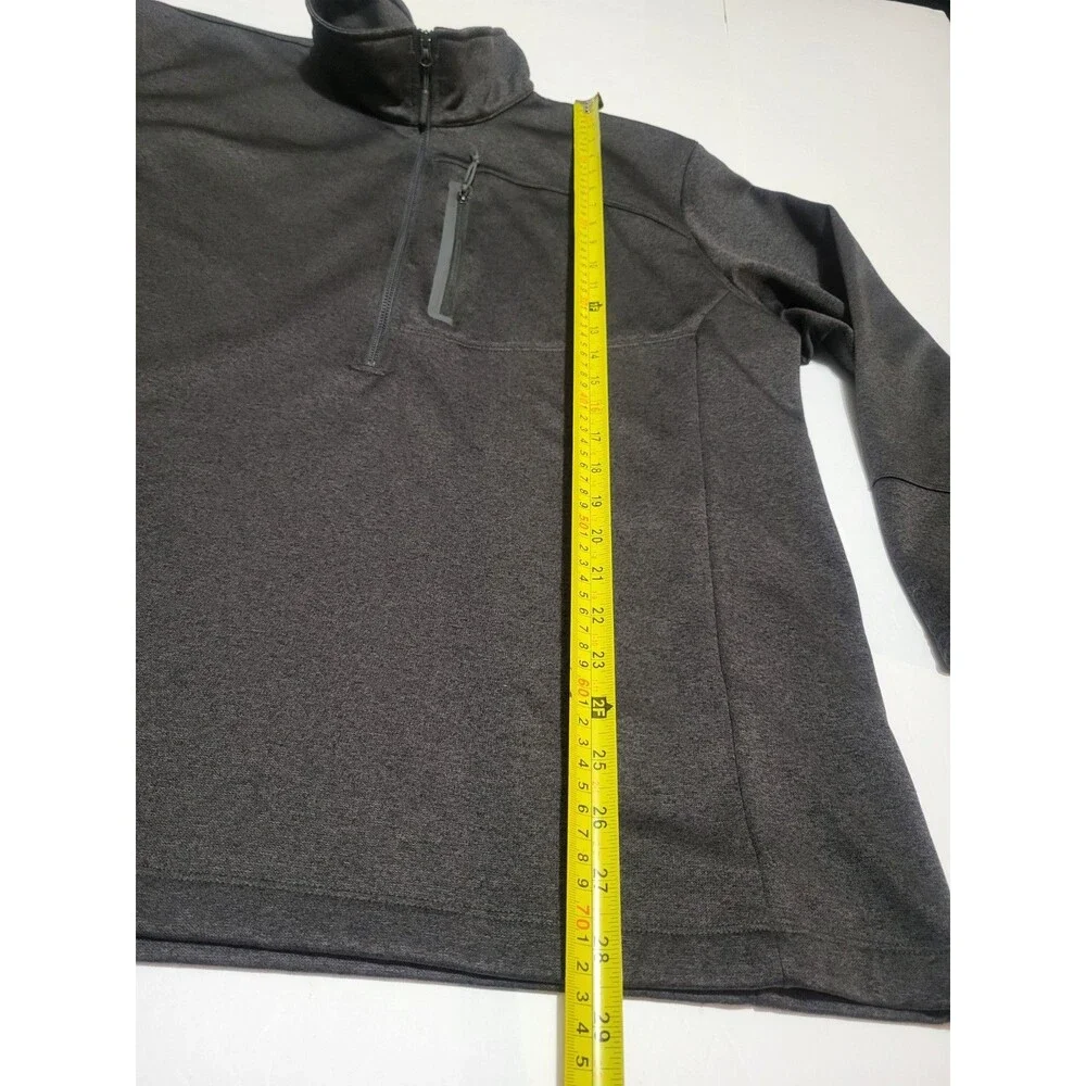 (#16) The North Face Men's XL Gray Fleece 1/4 Zip Mock Neck Pullover